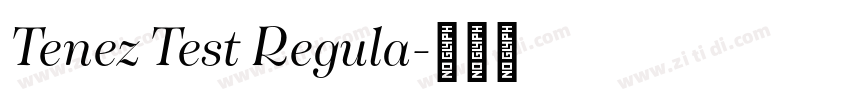 Tenez Test Regula字体转换
